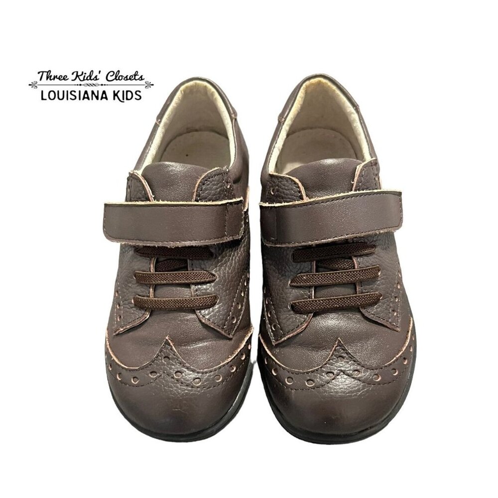 Kai by See Kai Run Sz 12 Brown Leather Dress Shoes